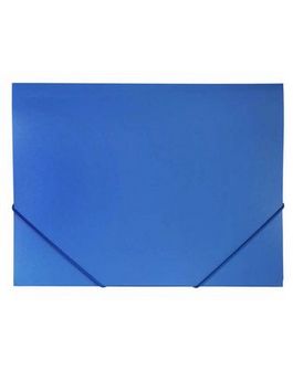 Папка пластиковая 0.5мм, на резинке, фА4, синяя, STANDARD Хатбер Пк4р_00109