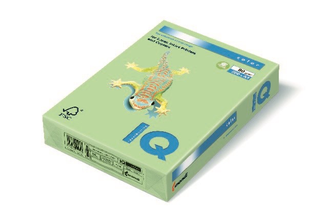 Бумага д/ксер. цветная "IQ COLOR" pale фА4, 80г/м2, 100л., зеленый MG28