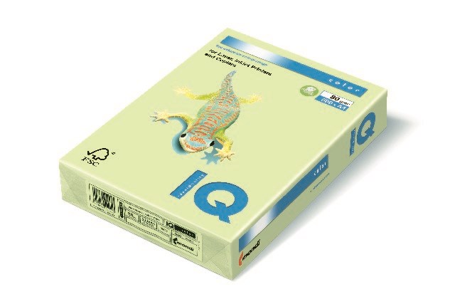 Бумага д/ксер. цветная "IQ COLOR" pale фА4, 80г/м2, 100л., светло-зелёный GN27