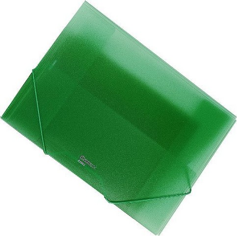 Папка пластиковая 0.45мм., на резинке, фА4, зеленая, Comix 024 А1295