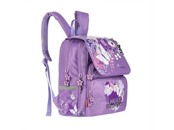 Рюкзак для девочек Grizzly 29х35х18см, цвет аметист, таслан RA-545-1 
