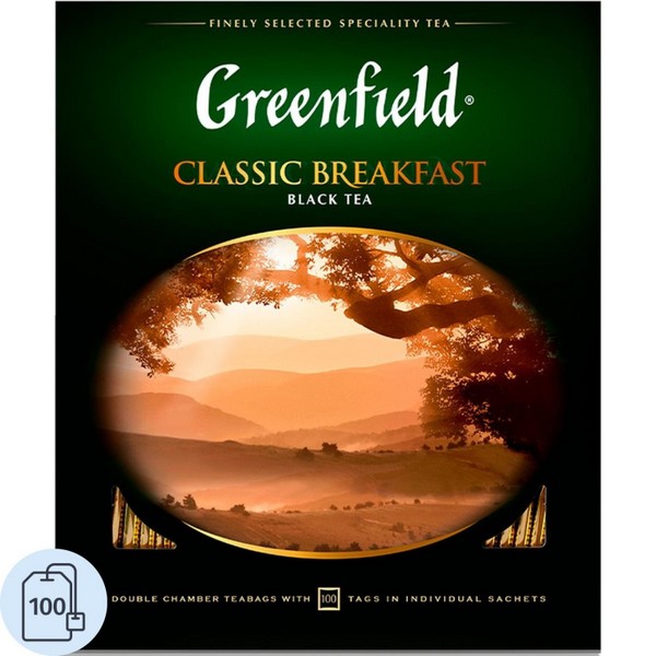 Чай Greenfield Classic Breakfast черный 100 пак/уп 379763