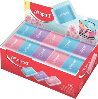 Ластик Maped "ESSENTIALS SOFT" в дисплее, цвета ассорти 112921