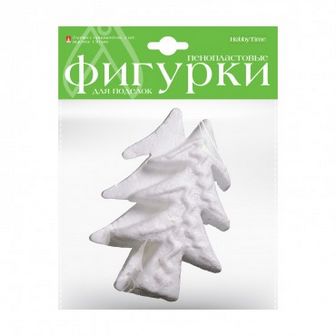 ПЕНОПЛАСТОВЫЕ ФИГУРКИ "ЕЛОЧКА С ОРНАМЕНТОМ" 130 ММ, 2 ШТ. 2-209/04