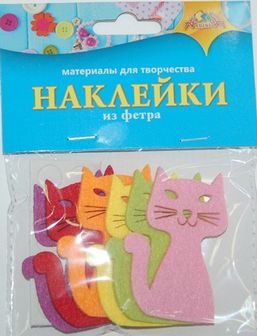 Наклейки из фетр "Кошки", Апплика С3109