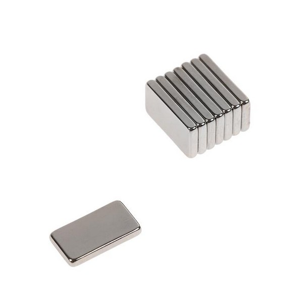 Магнит неодимовый, пластина 15*8*2мм, сцепление 1.1кг в наборе 8шт. 72-3403