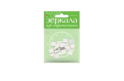 ЗЕРКАЛА ДЛЯ ДЕКОРИРОВАНИЯ КВАДРАТНЫЕ, ШИРИНА 12,5 ММ, СТЕКЛО, 20 ШТ. 2-471/04