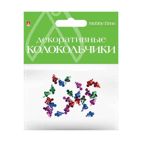 КОЛОКОЛЬЧИКИ. НАБОР № 13, ЦВЕТНЫЕ, ДИАМЕТР 8 ММ, 4 ЦВЕТА 2-403/13