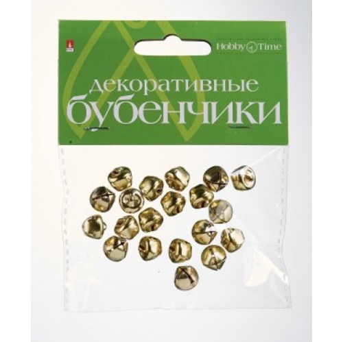 БУБЕНЧИКИ. НАБОР № 5, ЗОЛОТЫЕ, ДИАМЕТР 10 ММ 2-404/05