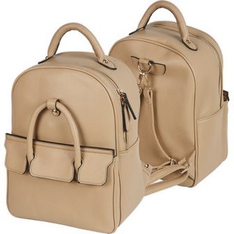 Рюкзак подростковый "deVENTE" 32x23x12 см, матовая фактурная искусственная кожа, 1 отделение, 1 передний карман, контрастная отсрочка, подклад с рисунком, коричневый 7032851