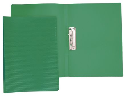 Папка с внутренним боковым зажимом и карманом пластиковая DIAMOND ErichKrause темно-зеленая 14828