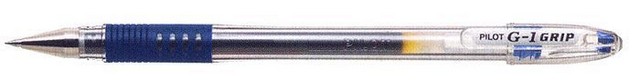 Ручка гел. PILOT синяя, прозрачный корпус, с резиновым грипом, 0.5 мм (12/144) BLGР-G1-5 