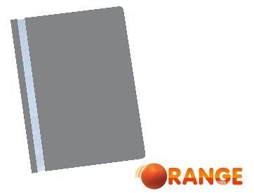 Скоросшиватель пластиковый 120/180 мкм, серый, Orange Peel (25/400) 1810-20
