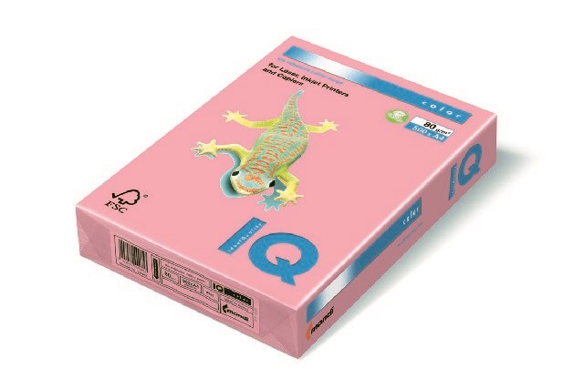 Бумага д/ксер. цветная "IQ COLOR" pale  фА4, 80г/м2, 500л розовая PI25