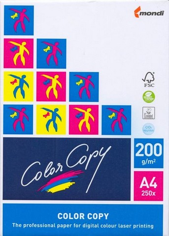 Бумага д/ксер. фА4 "Color copy clear" 250л, 200 г/м2,  (5). Mondi Business Paper. 