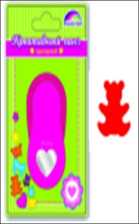 Панч креативный одинарный " МЕДВЕЖОНОК", одинарный, d=16мм, розовый, Феникс+ 37181