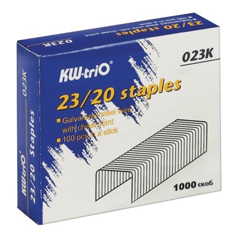 Скобы для степлера KW-trio №23/20 1000шт. 225920