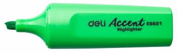 Текстовыделитель Deli Accent Delight зеленый, скошенный пиш. наконечник 1-5мм ES621GREEN