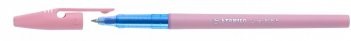 Ручка шар. STABILO LINER PASTEL 808F синяя, корпус розовый 808FP1041-4