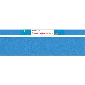 Бумага креповая, гофрированная поделочная в рулоне 50*250см, 22г/м2, голубая неоновая, (10/100), deVENTE 8040819