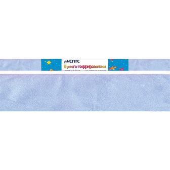 Бумага креповая, гофрированная поделочная в рулоне 50*250см, 32г/м2, серо-голубая, (10/100), deVENTE 8040805