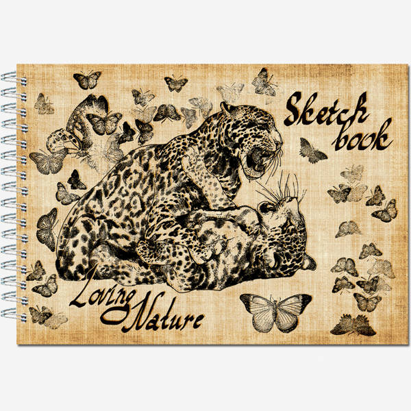 Блокнот для зарисовок 20л., А6, мет.греб. "SKETCHBOOK BLACK", Notturno 140г/м2 2813/871153