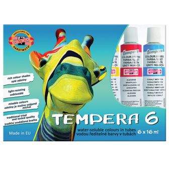 Краски темперные 6цв. по 16 мл. в тубе, KOH-I-NOOR 01625S0601KS