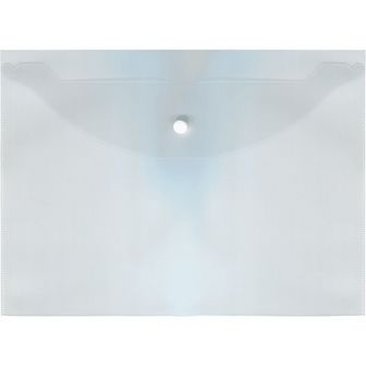 Папка-конверт пластиковая 0.12 мм, на кнопке фА4, прозрачная, Attomex 3071820
