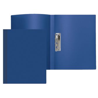 Папка пластиковая 0.5мм., с внутренним боковым прижимом, фактура "песок", непрозрачная синяя Attomex  (6/108) 3110402