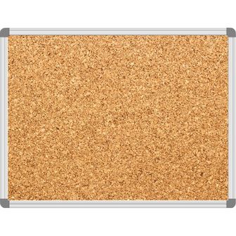 Доска пробковая 90x60 см, с алюминиевой рамой "Attomex" , открытое крепление, термоусадочная пленка 6030701