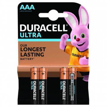 Батарейка DURACELL Ultra Power (Алкалиновые,мизинчиковые) LR03-4BL (4/40/120/21120) LR 03-4BL