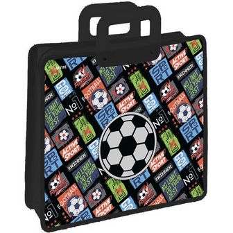 Папка для тетрадей с пластиковыми ручками deVENTE "Football Sport N1" 36,5x30,5 см, пластиковая с текстильным расширением 8053943