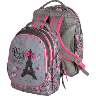 Рюкзак школьный "deVENTE. Excel. Paris" 39x29x16 см, вес 700 г, 3 отделения на молнии, одно с карманом для учебников, одно с термовставкой, 2 боковых кармана, эргономичная вентилируемая спинка и уплотненные регулируемые по росту ребенка лямки, жесткое формованное дно, светоотражающие вставки 7033934