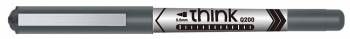 Ручка-роллер Deli THINK однораз. 0.5мм стреловидный пиш. наконечник серый, черные чернила EQ20020