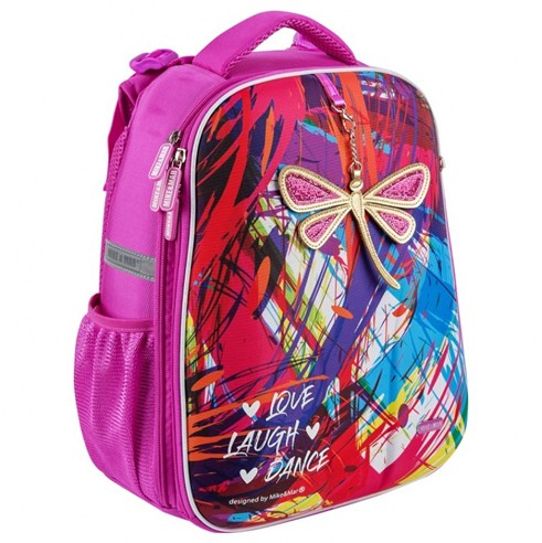 Рюкзак школьный "Танец" с эргономичная вентилируемая спинка, multi фиолетовый, Mike&mar 1008-163
