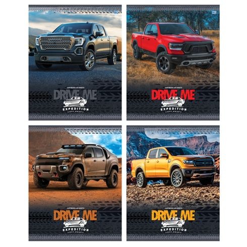 Тетрадь 60л. лин., обл. ламин., "Drive me", ассорти, БиДжи (10/80) Т5ск60 6835