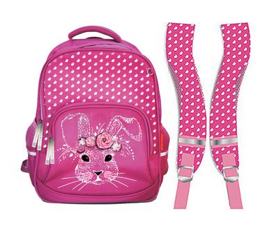 Рюкзак школьный "ЗАЯЦ SWEET BUNNY" с эргономичной спинкой, розовый, Альт 12-002-073/03