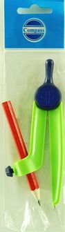 Циркуль пластмассовый с карандашом (козья ножка) зеленый С3121-01