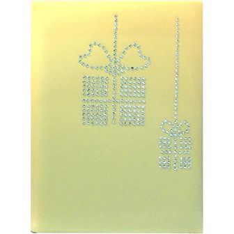 Записная книжка фА5, 160стр., кл., "deVENTE. Gifts on the yellow" белая бумага 70 г/м?, печать в 1 краску, твердая обложка из искусственной кожи c поролоном, стразы, 1 ляссе 2051946