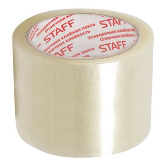 Скотч  упаковочный 72 мм x 66 м, прозрачный, толщина 40 микрон, STAFF 440088