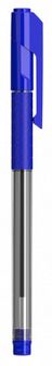 Ручка шар. "Arrow" синяя  0.7мм резининовый грип прозрачный/синий, Deli (12/144) EQ01630
