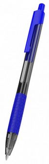 Ручка шар. авт. "Arrow" синяя  0.7мм резин. манжета прозрачный/синий, Deli (12/144) EQ01930