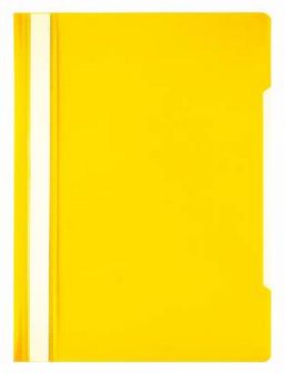 Скоросшиватель пластиковый 120/160 мкм, желтый, Бюрократ Economy PSE20YEL
