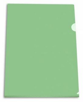Папка-уголок пластиковая 0.15мм, зеленый, Бюрократ -EE310/1GREEN