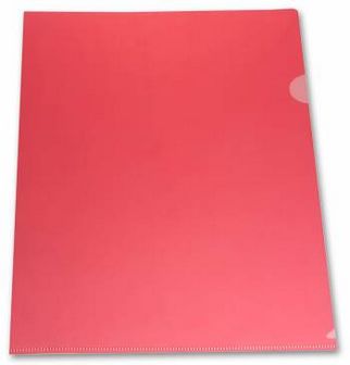 Папка-уголок пластиковая 0.18мм, красная, Бюрократ -E310/1RED