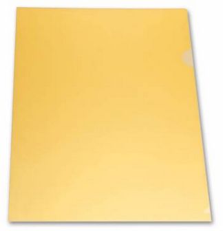 Папка-уголок пластиковая 0.18мм, желтая, Бюрократ -E310/1YEL