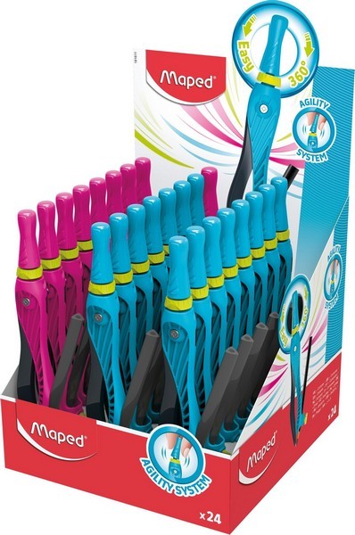 Циркуль "KIDZ EASY 360" пластик, с грифелем, с универсальным держателем, в дисплее, Maped 181611