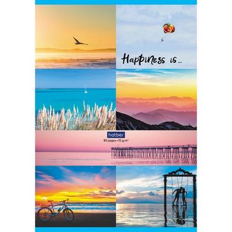 Тетрадь 40л. фА4 в точечку "Premium. Happy time" обложка мел.картон УФ-лак, Хатбер 40Т4A9_22044