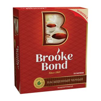 Чай BROOKE BOND черный, 100 пакетиков с ярлычками по 1,8г  620004 620004