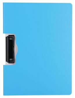 Папка-планшет пластиковая, 2мм., горизонтальныйс металлическим зажимом крышкой, ассорти, Deli Rio EF75102
